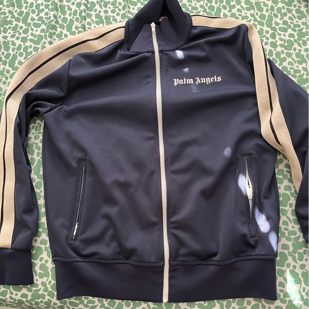 AUTHENTIC MENS NAVY BLUE TRACK SUIT JACKET SIZE LARGE